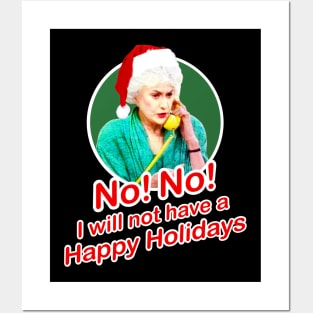 Golden Girls Dorothy Zbornak Bea Arthur I will not have a nice day quote - happy holidays Christmas Posters and Art